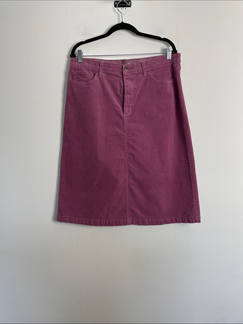 St John Bay Women's 16 Corduroy 5 Pocket Retro A-Line Preppy Skirt Rose Mauve